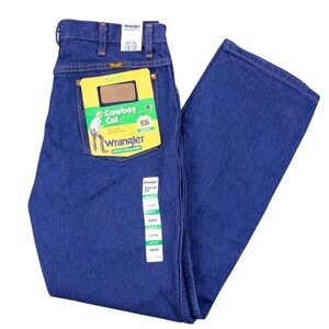 NWT Wrangler 936PWD‎  Mens 33x30 Blue Cowboy Cut Slim Fit Jeans
